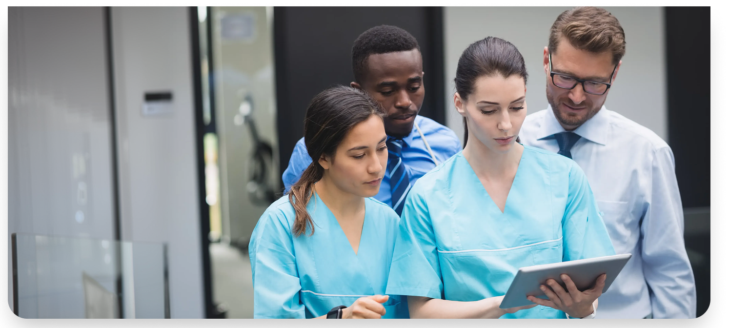 Healthcare and administrative team collaborating with RESCUE ID