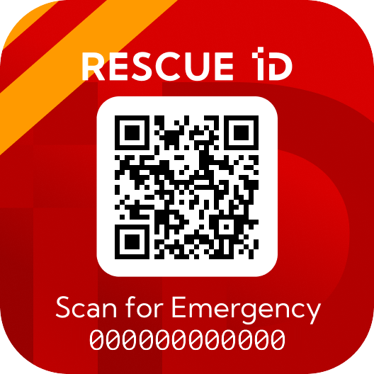 RESCUE ID QR code sticker